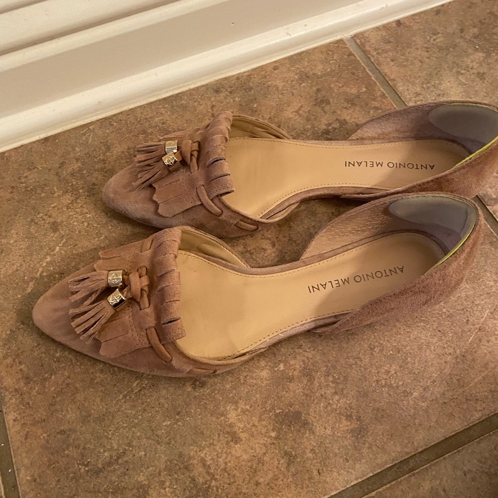 Antonio Melani Women's Tan Suede Loafers